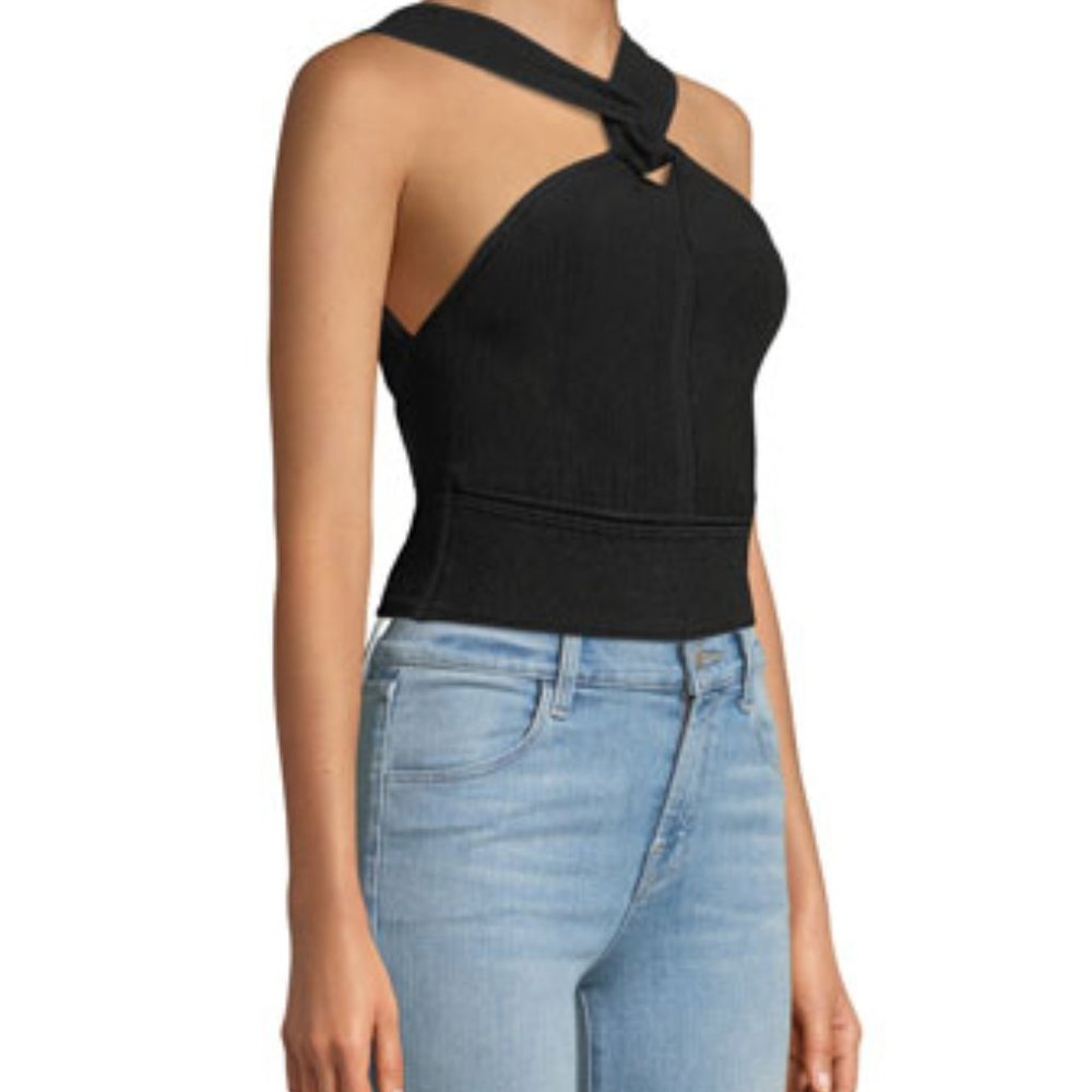 Club Monaco Raeni Knit Crop Twist Top
